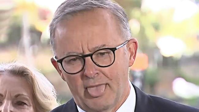 11-04-2022 Anthony Albanese this morning on Sky News where he did not to know the unemployment figures or current cash rate. Picture - Sky News