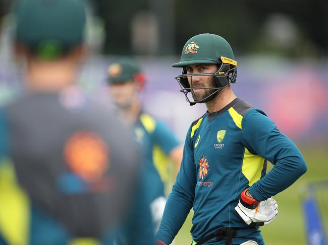 BIRMINGHAM, ENGLAND - JULY 09:  Glenn Maxwell of Australia during the Australia Nets Session at Edgbaston on July 09, 2019 in Birmingham, England. (Photo by Christopher Lee/Getty Images)