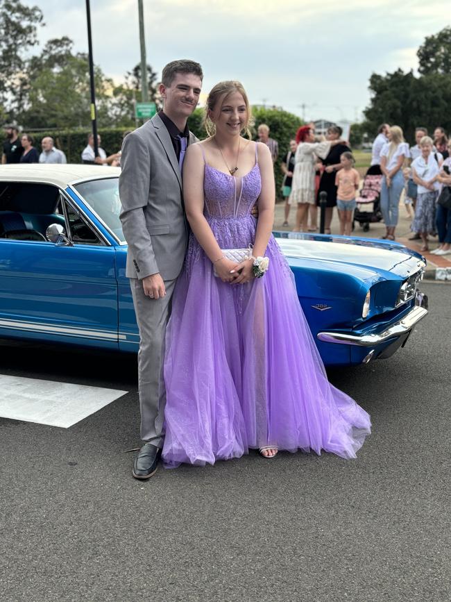 The students of Aldridge State High School arriving at their formal.