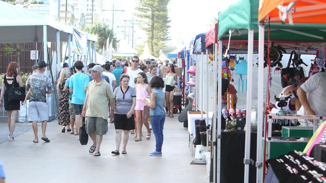 Surfers Paradise Beachfront Markets. Picture Mike Batterham