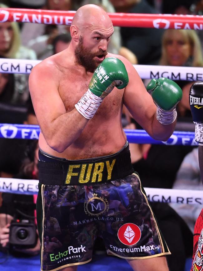 This is a trimmed down Tyson Fury. (Photo by Robyn Beck / AFP)