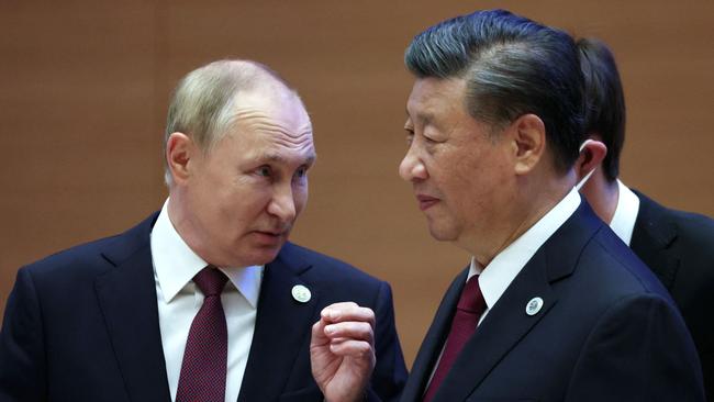 Vladimir Putin and Xi Jinping together in September. Picture: AFP