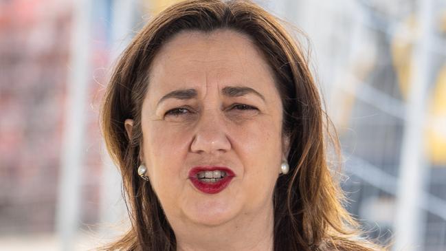 Premier Annastacia Palaszczuk said Queensland crossed the 60 per cent first dose vaccination target after the Super Pfizer Weekend. Picture: Cody Fox