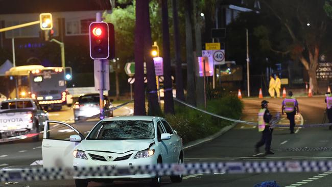 Police at the scene in Strahfield on Friday night / Picture: Gordon McComiskie