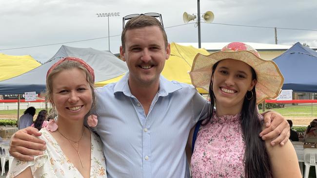 Gillian Kirchner, Josh Sypher and Jess Kirby at the Gympie races on Saturday November 25, 2023.