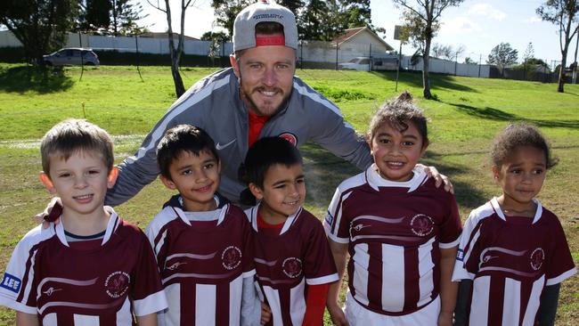 Scott Jamieson with the Doonside Hawks under 5's.