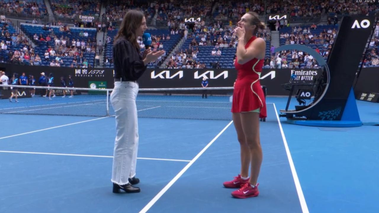 Aryna Sabalenka double bagelled Lesia Tsurenko - and was left stunned by how Andrea Petrkovic summed it up.