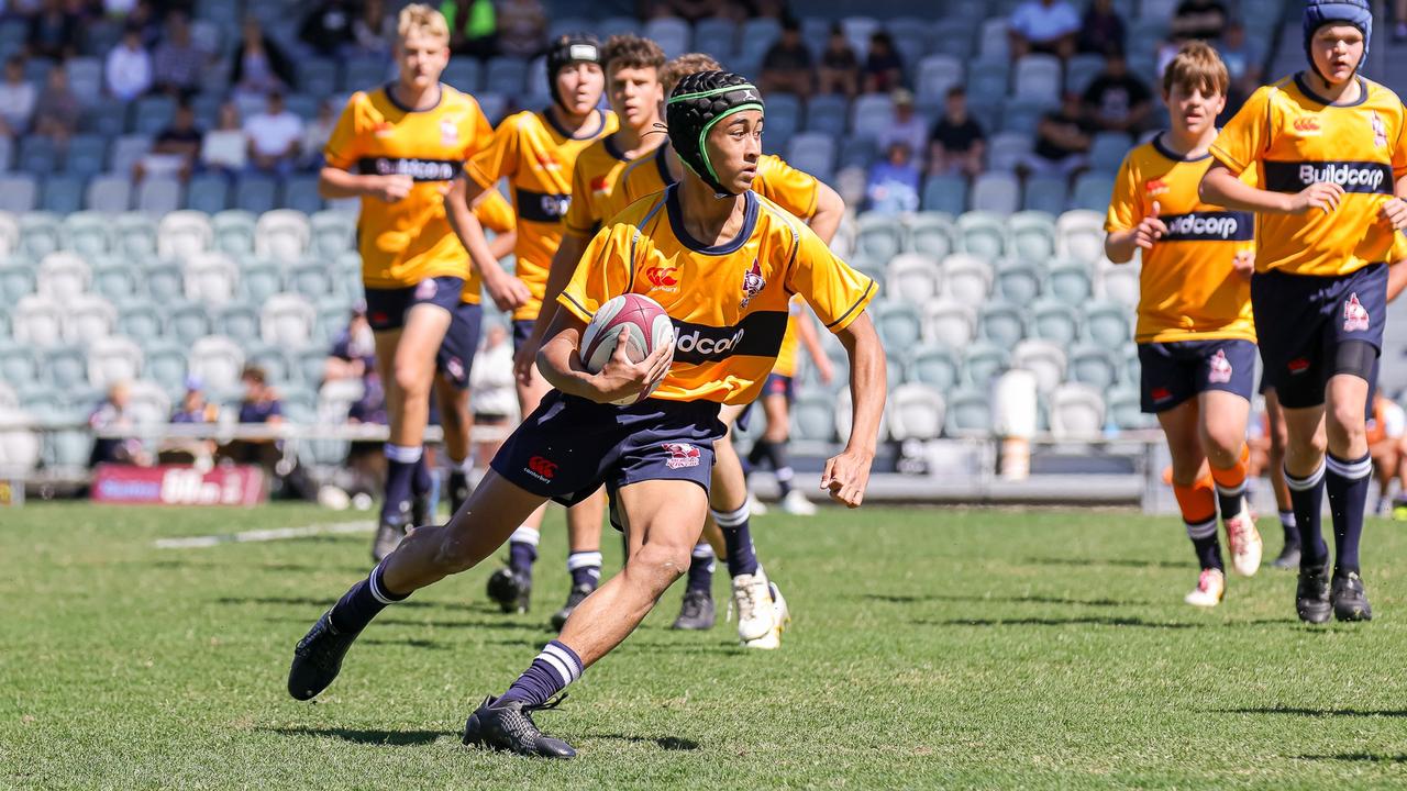 Buildcorp Emerging Reds Cup day one action between South East Queensland's Under-15s and Brisbane White Under-15s. Picture credit: QRU Media/ Erick Lucero.