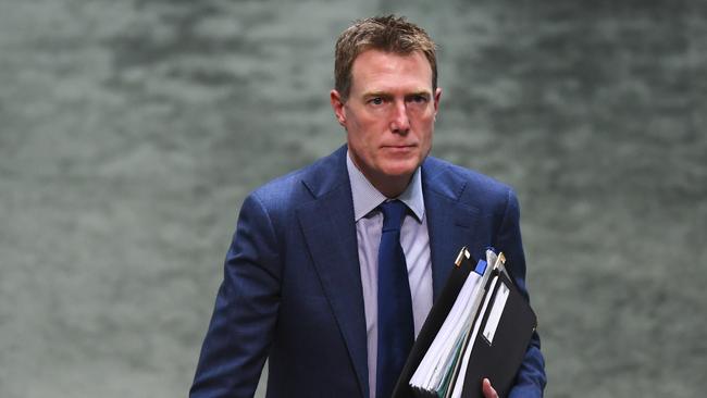 Attorney-General Christian Porter says the “unapologetic recidivism” of the CFMEU has gone on “long enough”. Picture: AAP Image/Lukas Coch