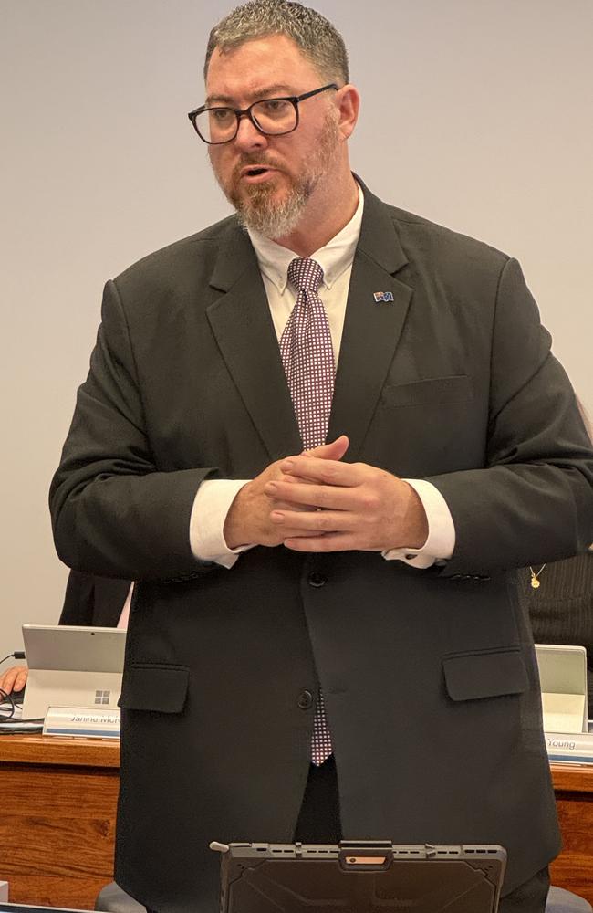 Councillor George Christensen at the ordinary meeting of Mackay Regional Council, April 24, 2024. Picture: Heidi Petith