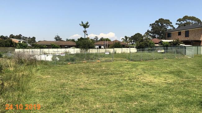 The asbestos site at a popular Bonnyrigg park as of October 24, 2019. Picture: Tony Ibrahim