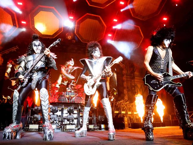 KISS play the Brisbane Entertainment Centre. Picture: Steve Pohlner