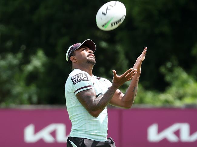 Ezra Mam, Brisbane Broncos training, Red Hill. Picture: Liam Kidston
