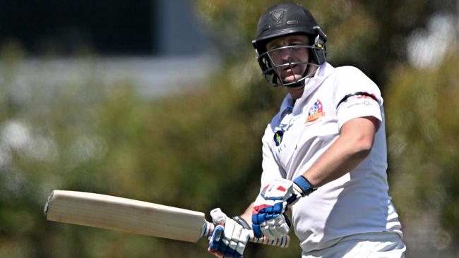 Altona Roosters’ batter Nathan Pobega. Picture: Andy Brownbill