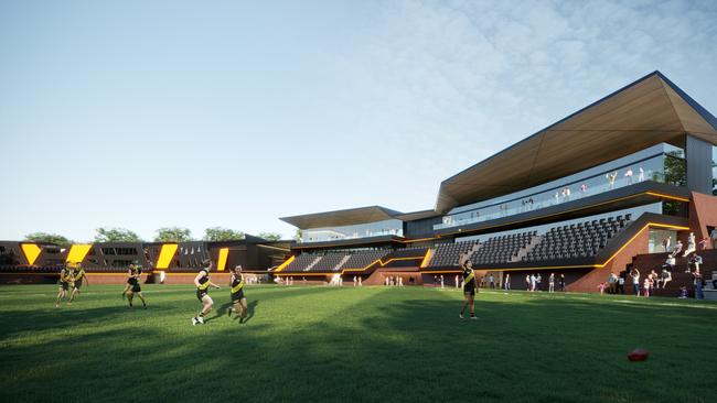 A render of the proposed Richmond Football Club upgrade at Punt Road Oval. Picture: Supplied