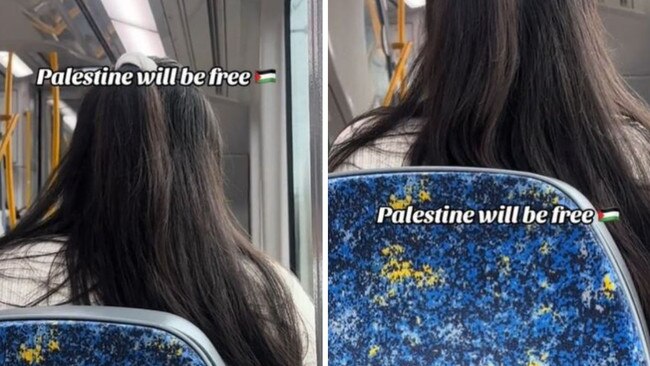 A train driver has shared a pro-Palestinian message over the loudspeakers. Picture: Twitter@AustralianJA