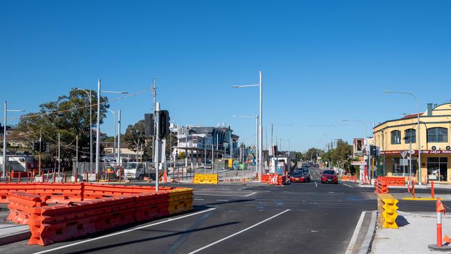 Works continues for the light rail at Kingsford. Picture: Monique Harmer