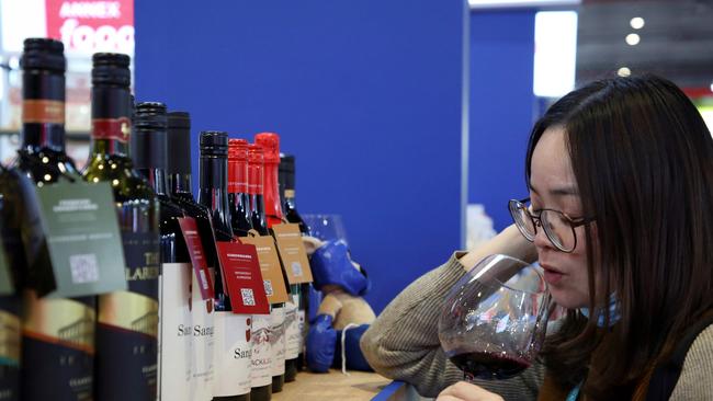 China is the sixth biggest consumer of wine in the world and the biggest importer of red wine. Picture: AFP