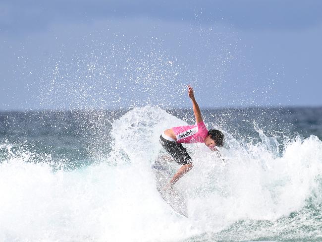The finals of the boys individual events at the Australian Interschools Surfing Championships Friday May 24, 2024. Picture, John Gass