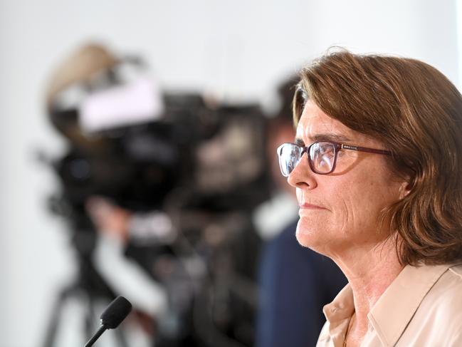 SYDNEY, AUSTRALIA.NewsWire Photos. March 19, 2024.Reserve Bank of Australia Governor Michele Bullock during press conference.Picture: NCA NewsWire / Jeremy Piper