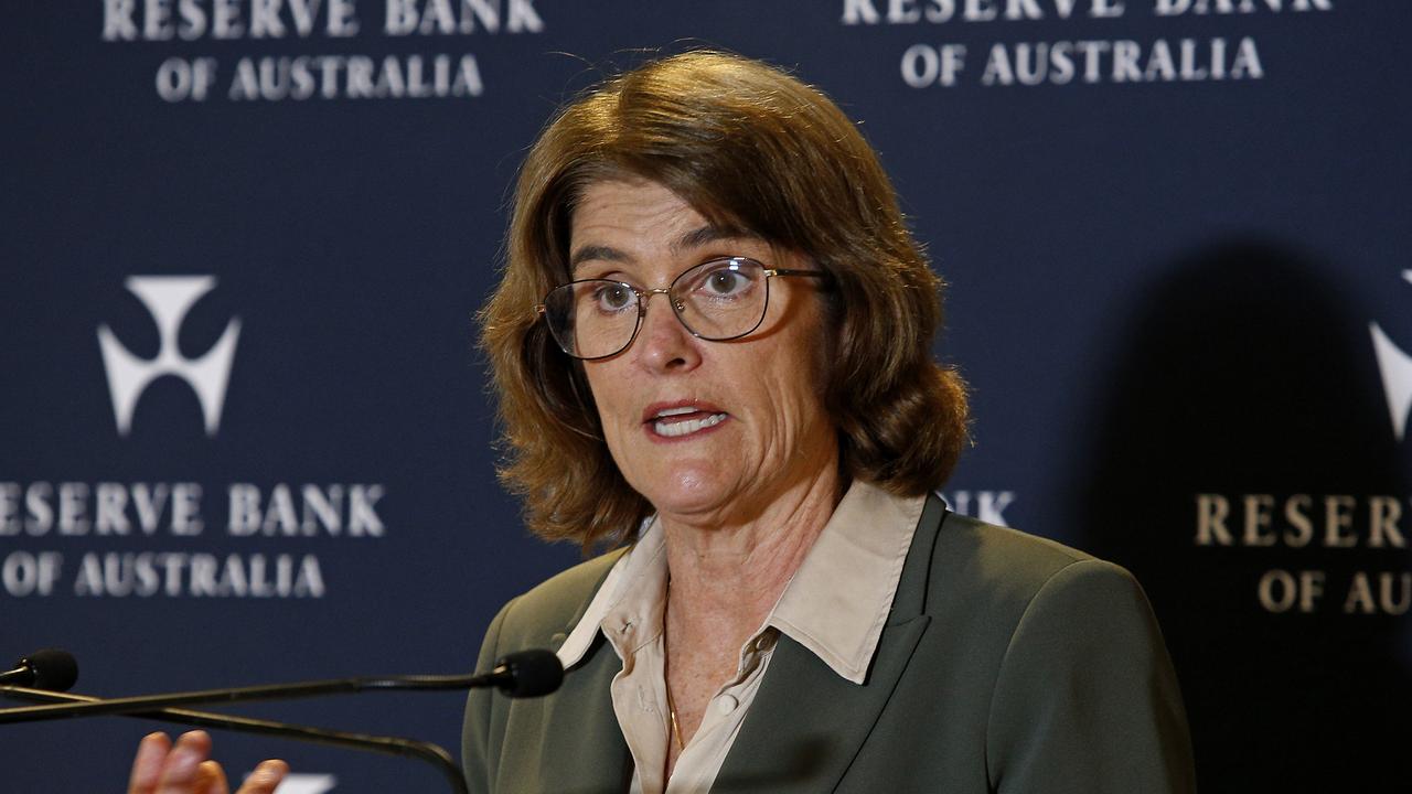 Reserve Bank Governor Michele Bullock says rates will remain the same for now until inflation drops further. Picture: NewsWire / John Appleyard