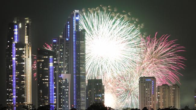 Gold Coast City Council cancelled the Surfers Paradise fireworks due to the coronavirus crisis. Picture: Glenn Hampson