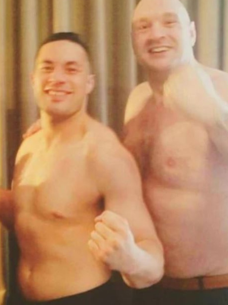 Tyson Fury (right) back in 2017. Picture: Instagram.