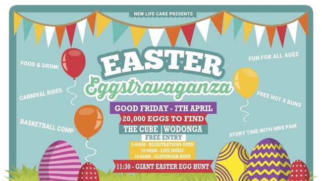 Wodonga will hold an Easter egg hunt on Good Friday. Picture: supplied