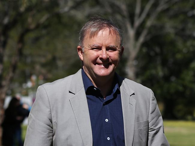 27/08/2019. Labor opposition leader Anthony Albanese speaking at a press conference today. Jane Dempster/The Australian.