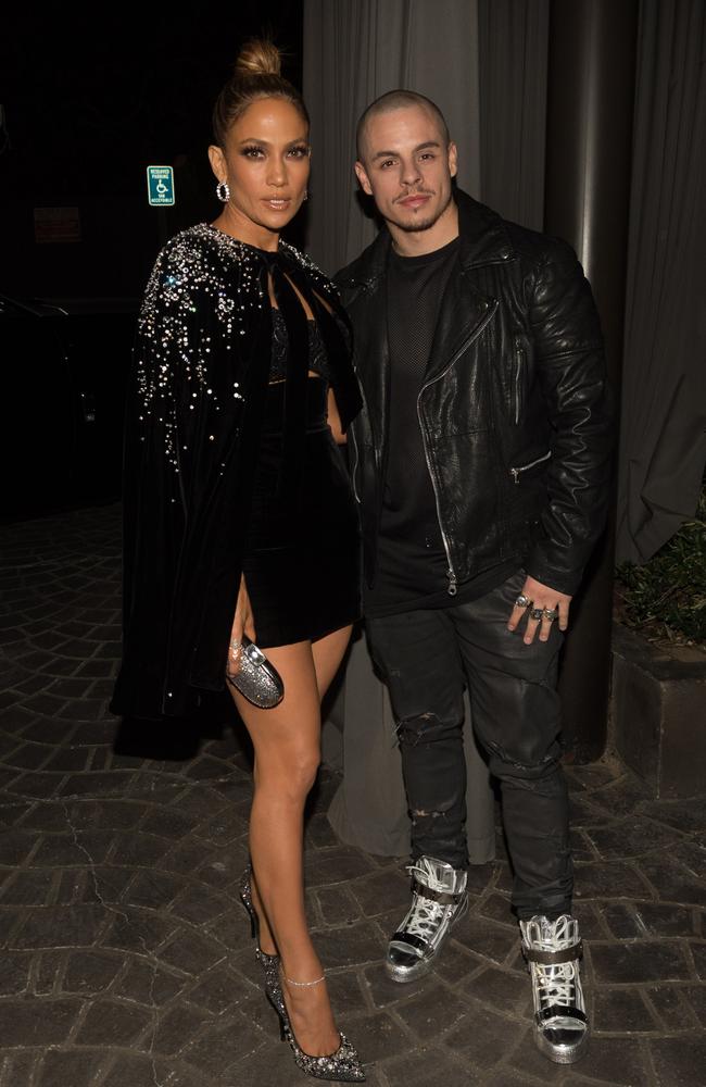 Jennifer Lopez and Casper Smart attend Jennifer Lopez’s 2015 American Music Awards After Party on November 22, 2015 in Los Angeles, California. Picture: Getty