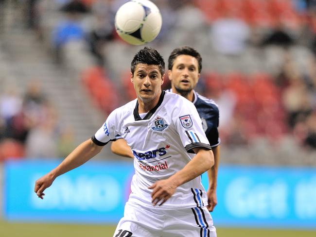 VANCOUVER, CANADA - MAY 9: Yashir Pinto #29 of FC Edmonton during their game against the Vancouver Whitecaps at BC Place May 9, 2012 in Vancouver, British Colombia, Canada.   (Photo by Nick Didlick/Getty Images)