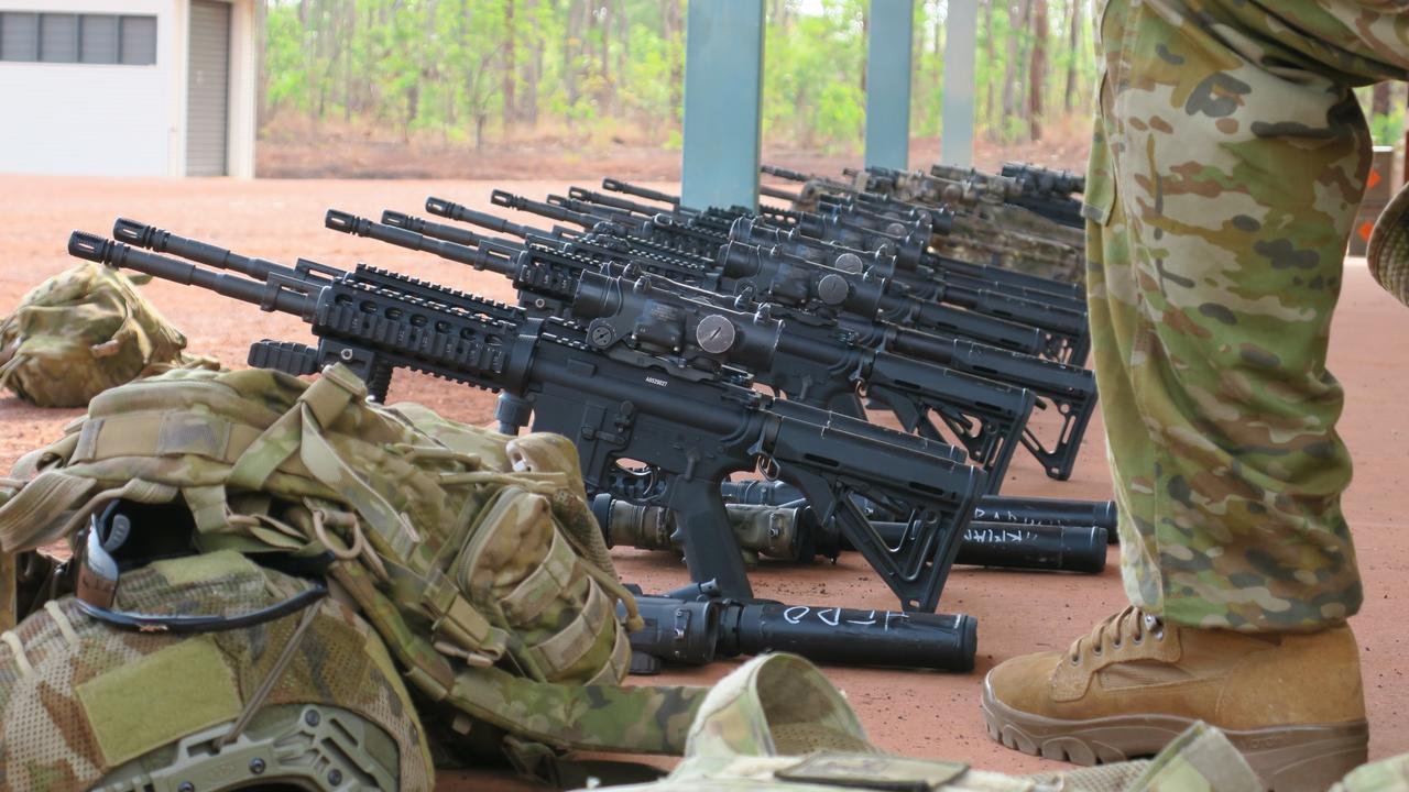 Australian and Timorese soldiers conducting marksmanship practice at Robertson Barracks, Darwin.