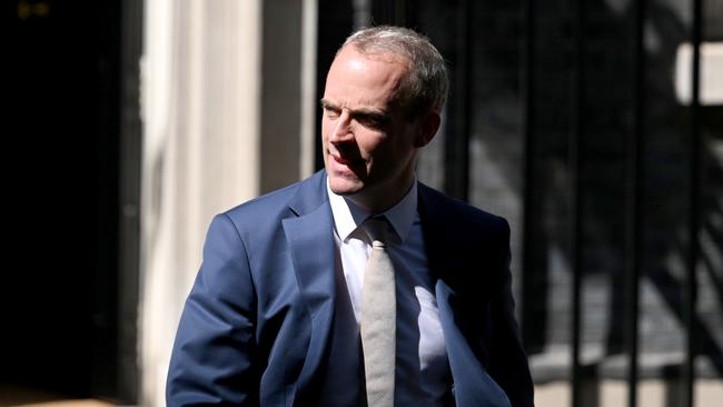 Deputy Prime Minister Dominic Raab could be called on to hold the fort if Johnson leaves, as he should, immediately. Picture: Getty Images