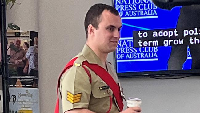 Sergeant Connor Sullivan is accused of groping a female service member. He is facing trial at the Defence Force Military Court in Canberra. Picture: Julia Kanapathippillai