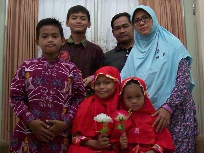 The family of suicide bombers who blew up three churches in Surabaya, Indonesia. Picture: Twitter/James Massola