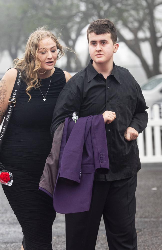 Graduate Kaed Anderton with Hannah Swain at Clifford Park Special School formal at Clifford Park Racecourse, Wednesday, November 20, 2024. Picture: Kevin Farmer