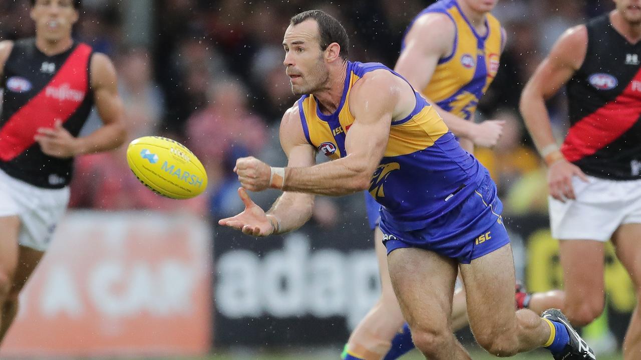 Shannon Hurn in action against the Bombers. Picture: Getty