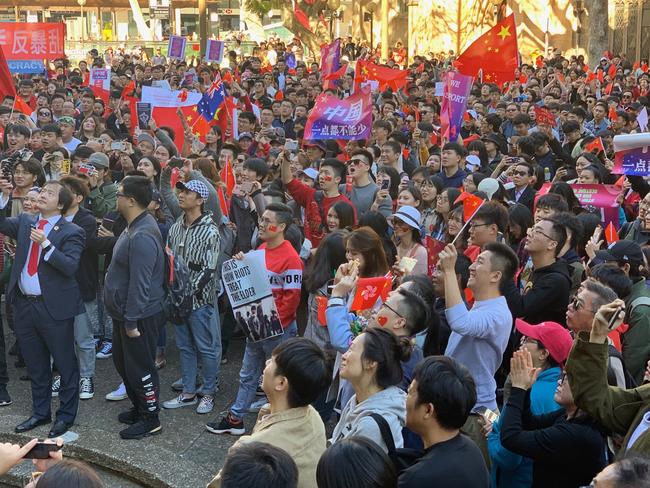 Thousands of people took to the streets of Sydney in response to violent pro-democracy protests in Hong Kong. Picture: Tim Hunter