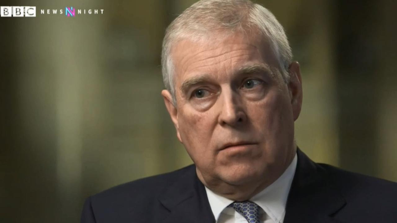 Prince Andrew during his Newsnight interview. Picture: BBC