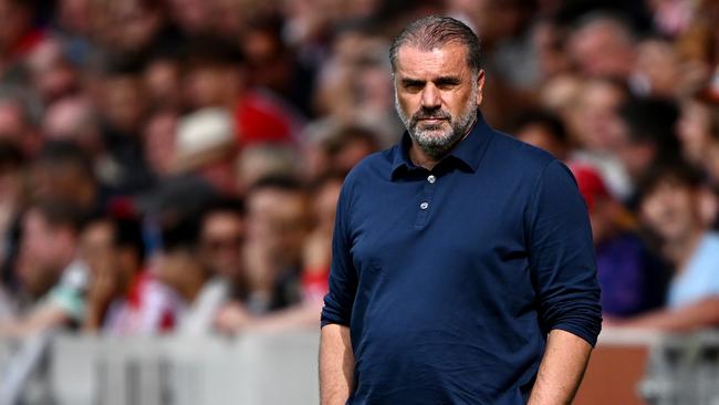 Ange Postecoglou looks on during Tottenham’s clash with Brentford. Picture: Getty Images