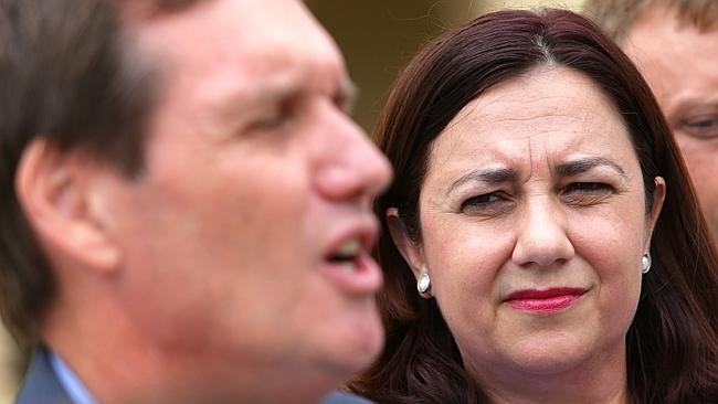 Queensland Premier Annastacia Palaszczuk with Mines Minister Anthony Lynham.