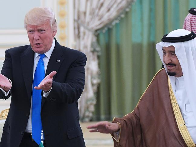 US President Donald Trump saad Saudi Arabia agreed to step up oil production but the US will increase its own production of crude oil, surpassing Saudi Arabia’s. Picture: AFP Photo