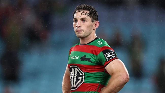 SYDNEY, AUSTRALIA - MAY 02:  CameronÃÂ Murray of the Rabbitohs reacts at full-time after losing during the round nine NRL match between South Sydney Rabbitohs and Penrith Panthers at Accor Stadium on May 02, 2024, in Sydney, Australia. (Photo by Cameron Spencer/Getty Images)