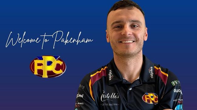 Jake Kidd is Pakenham's new playing assistant coach. Pic: Facebook