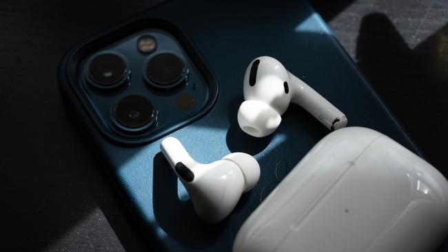 Wireless headphones, like Apple AirPods, have become the latest distractions in schools since the implementation of the mobile phone ban. Picture: iStock