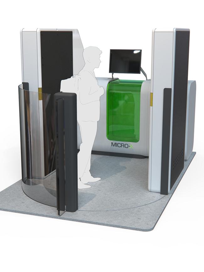 The queue-busting self-service checkpoints being developed by Aussie tech company Micro-X for the US department of homeland security.