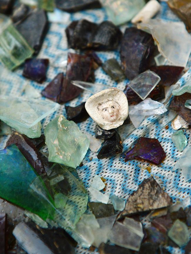 A doll's head among the rubbish scatter. Picture: Nicki Connolly