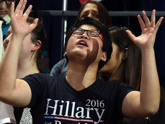 It’s a difficult day to be a Hillary Clinton supporter. Picture: Don Emmert/AFP