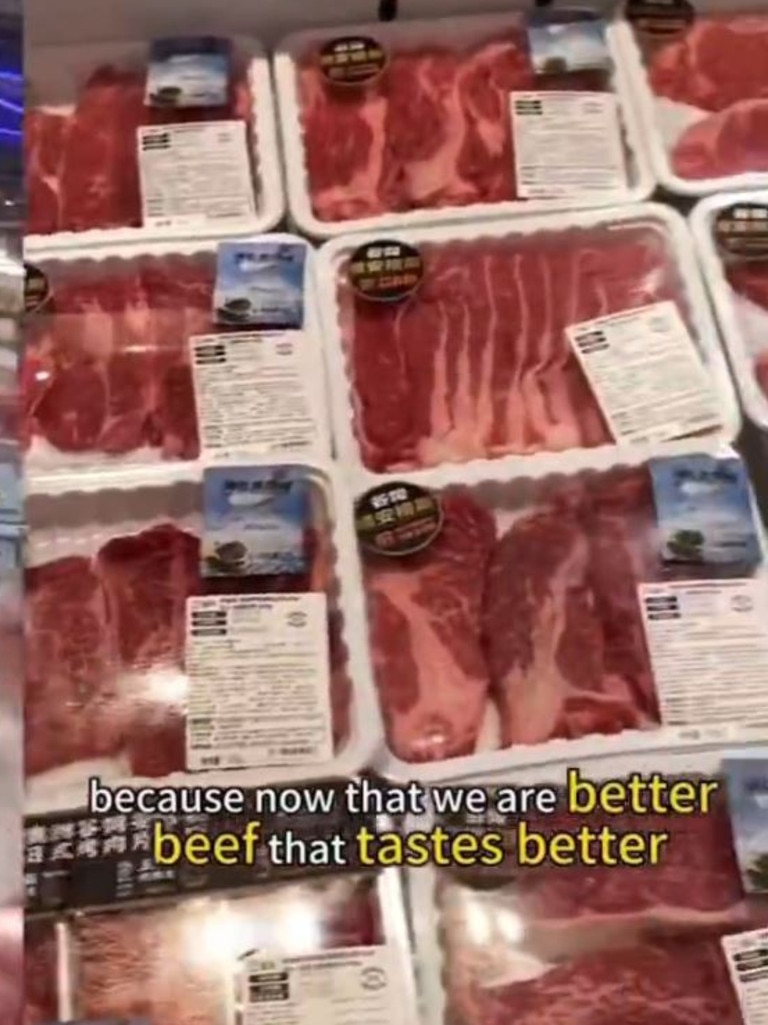 The woman says our beef was cheaper and better quality. Pictures: X