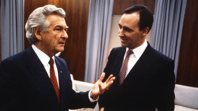 Bob Hawke and Paul Keating in the Prime Minister’s office, which each occupied.